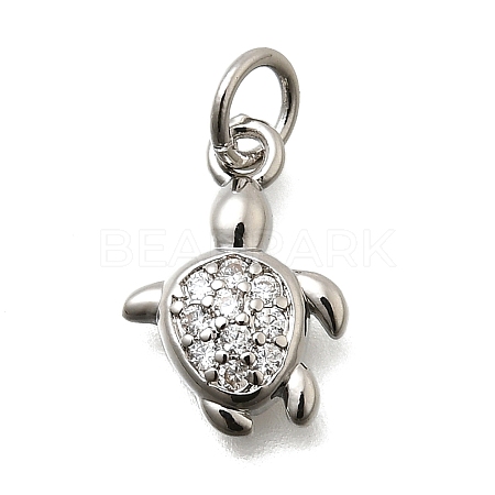 Brass Micro Pave Cubic Zirconia Pendants KK-Z093-15P-1