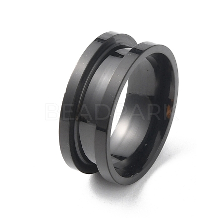 201 Stainless Steel Grooved Finger Ring RJEW-WH0004-32B-EB-1