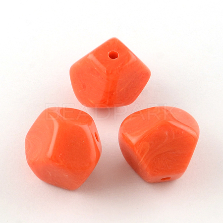Imitation Gemstone Acrylic Beads OACR-R034-11-1