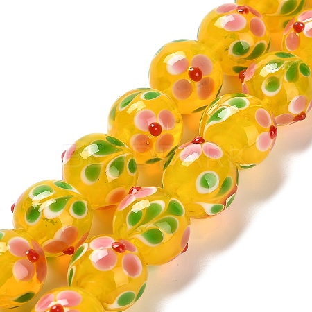 Handmade Lampwork Bumpy Beads Strands LAMP-A005-01D-1