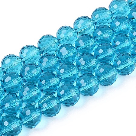 Transparent Glass Bead Strands GLAA-R095-10mm-23-1