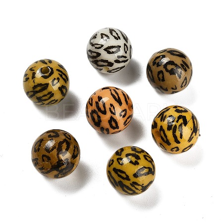 Printed Opaque Acrylic Beads SACR-F015-01A-1