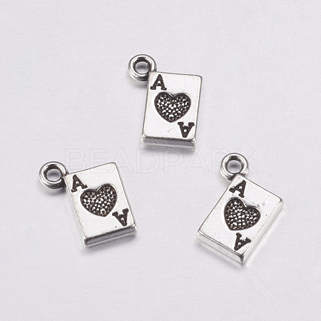 Poker A Tibetan Silver Charms AC0322-1