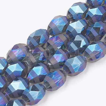 Electroplate Glass Beads Strands EGLA-T008-07F-1