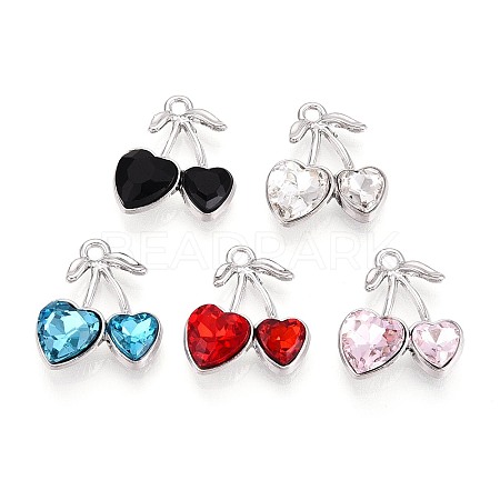Alloy Rhinestone Pendants PALLOY-T092-24P-1