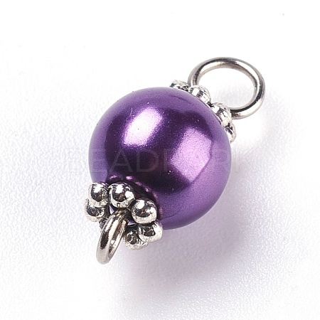 Pearlized Glass Pearl Links connectors PALLOY-JF00348-08-1