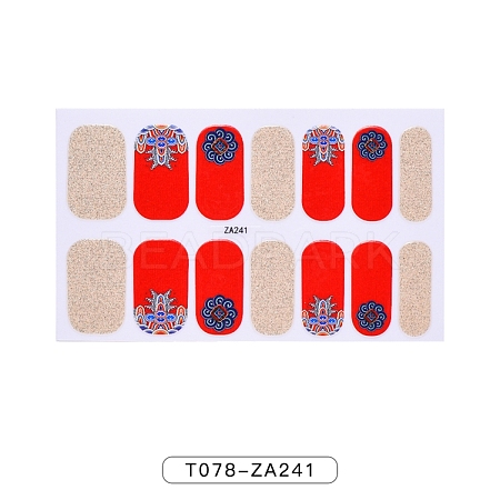 Glitter Powder Nail Art Full-Cover Sticker MRMJ-T078-ZA241-1