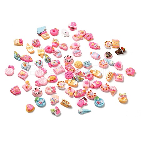 Cartoon Snack Opaque Resin Cabochons X1-RESI-K019-47-1