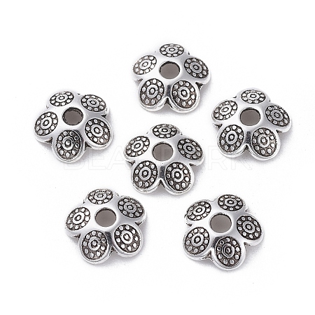 Tibetan Style Bead Caps TIBEB-S039-046AS-NR-1