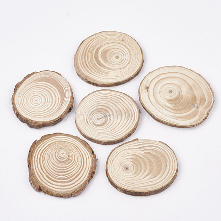 Undyed Unfinished Wooden Cabochons WOOD-T011-24-1