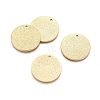 Ion Plating(IP) 304 Stainless Steel Textured Pendants STAS-I098-01-20mm-G-1