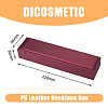 Rectangle PU Leather Necklace  Storage Boxes with Velvet Inside CON-WH0094-31D-01-2
