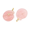 Natural Rose Quartz Pendants G-H353-02G-02-2