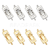 Brass Fold Over Clasps KK-FH0001-11-RS-1