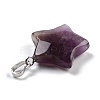 Natural Amethyst Pendants X-G-I319-01P-09-3