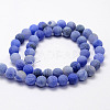 Frosted Natural Weathered Agate Beads Strands G-F367-8mm-01-3