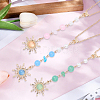 3Pcs 3 Colors Zinc Alloy Sun Pendant Decorations AJEW-SC0031-24-7