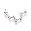 Brass Micro Pave Cubic Zirconia Pendants ZIRC-F099-20P-09-2