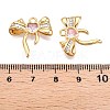 Brass Pave Clear Cubic Zirconia Pendants KK-T073-01G-3