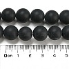 Grade A Natural Black Agate Beads Strands G447-6-2
