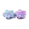 UV Plating Opaque Acrylic Beads MACR-F083-04-2