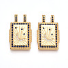 Brass Micro Pave Cubic Zirconia Pendants KK-U055-06A-01-1