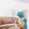 4Pcs 4 Styles Synthetic Turquoise Chip Bead and Shell Pendant Decorations HJEW-JM02915-3