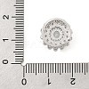 Brass Micro Pave Cubic Zirconia Slide Charms ZIRC-I068-12P-4