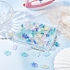 SUNNYCLUE 120Pcs 12 Style Transparent Spray Painted Glass Beads GLAA-SC0001-72-7