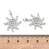 SHEGRACE Brass Micro Pave Clear Cubic Zirconia Pendants XGRQ3P601-635P-3