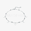 925 Sterling Silver Charm Anklets AJEW-FF0001-01-2