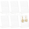 6Pcs Organic Glass Slant Back Jewelry Displays ODIS-CP0001-06-1