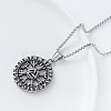 Vintage 304 Stainless Steel Pirate Rune Viking Compass Pendant Necklaces for Men Women LS-AZ8972-5