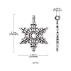 Christmas Snowflake Tibetan Style Alloy Pendants TIBEP-YW0001-58-3