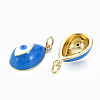 Real 16K Gold Plated Brass Enamel Pendants KK-S061-78L-NR-3