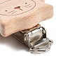 Beech Wood Pacifier Clip AJEW-M015-01D-2