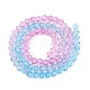 Gradient Color Baking Paint Glass Bead Strands DGLA-A039-T4mm-A06-3