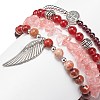 4Pcs 4 Style Natural Mixed Gemstone Beaded Stretch Bracelets Set BJEW-JB08878-6