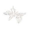 925 Sterling Silver Pave Clear Cubic Zirconia Hollow Butterfly Pendants STER-S013-03S-2
