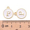 Golden Plated Alloy Charms LS-ENAM-S118-01P-3