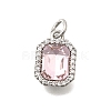 Brass Glass Pendants KK-N289-14P-05-1