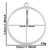 Non-Tarnish Stainless Steel Open Back Bezel Pendants PW-WGB5BE7-13-1