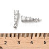 Rhodium Plated 925 Sterling Silver Micro Pave Cubic Zirconia Cup Peg Bails FIND-Z008-13P-3