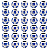 30Pcs Large Hole FootBall/Soccer Ball Alloy Enamel European Beads MPDL-ME0001-06B-1