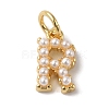 Rack Plating Brass with ABS Plastic Imitation Pearl Charms KK-B092-30R-G-1
