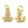 Rack Plating Brass Micro Pave Cubic Zirconia Charms KK-D036-05G-1