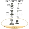 4Pcs 2 Styles 304 Stainless Steel Pendants STAS-CJ0002-86-2