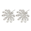 Brass Stud Earring Findings KK-Z099-05P-01-1