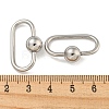 Non-Tarnish 304 Stainless Steel Screw Carabiner Lock Charms STAS-C092-03B-P-3