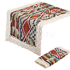 Geometric Pattern Burlap Table Runner AJEW-WH0258-754-1